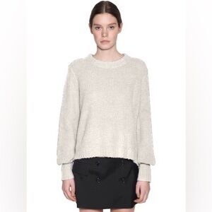 Baum und Pferdgarten Cortney Alpaca Wool Balloon Sleeve Sweater in Creme Melange